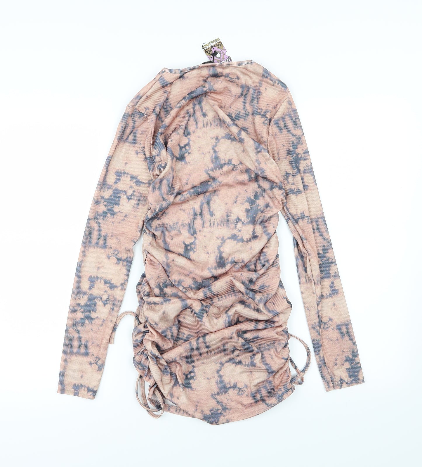 Boohoo Womens Pink  Jersey Mini  Size 8  - Ruffle side