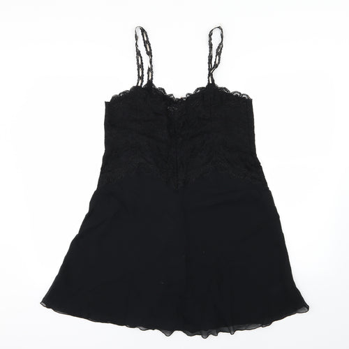 Janet Reger Womens Black  Chiffon Babydoll Dress Size 16