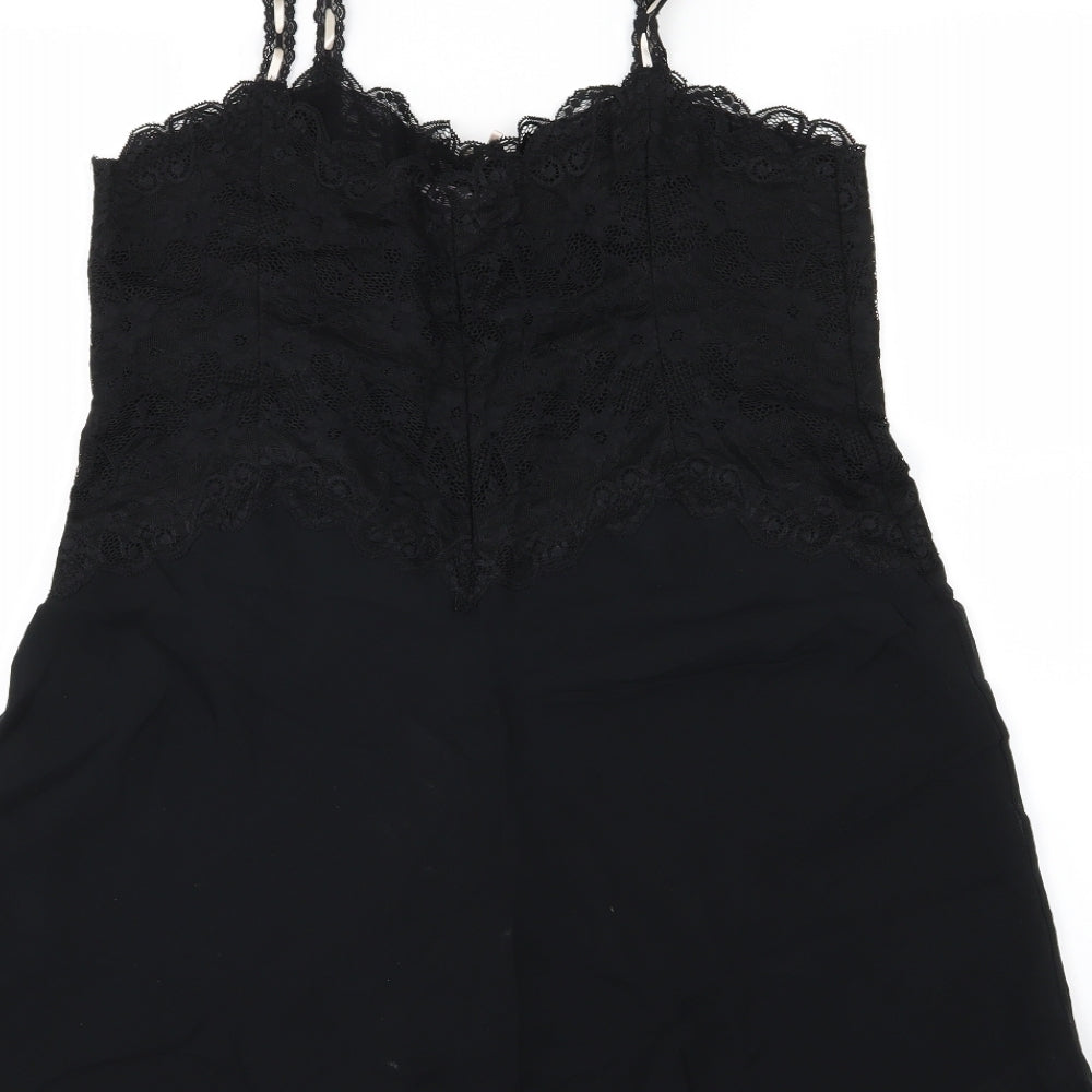 Janet Reger Womens Black  Chiffon Babydoll Dress Size 16