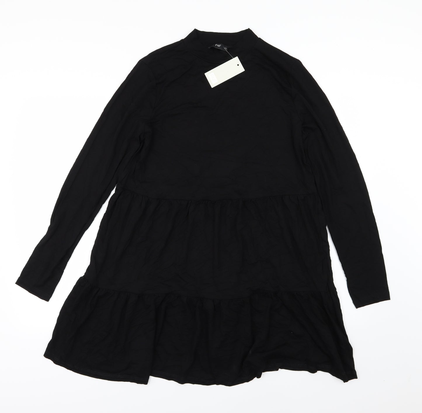 F&F Womens Black  Jersey A-Line  Size 16