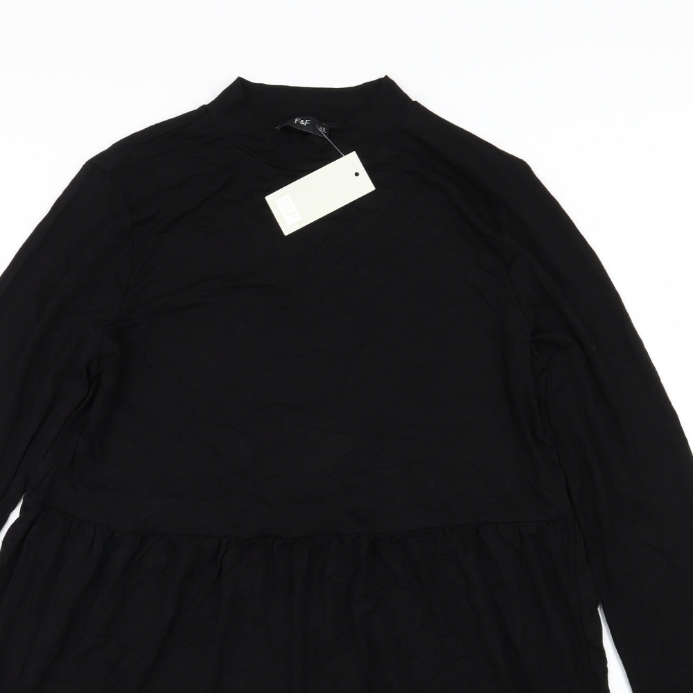 F&F Womens Black  Jersey A-Line  Size 16