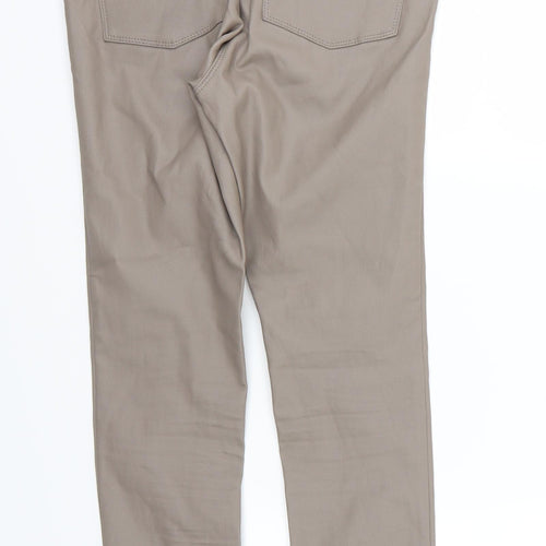 NEXT Womens Beige   Jegging Jeans Size 8 L27 in - Leather Effect