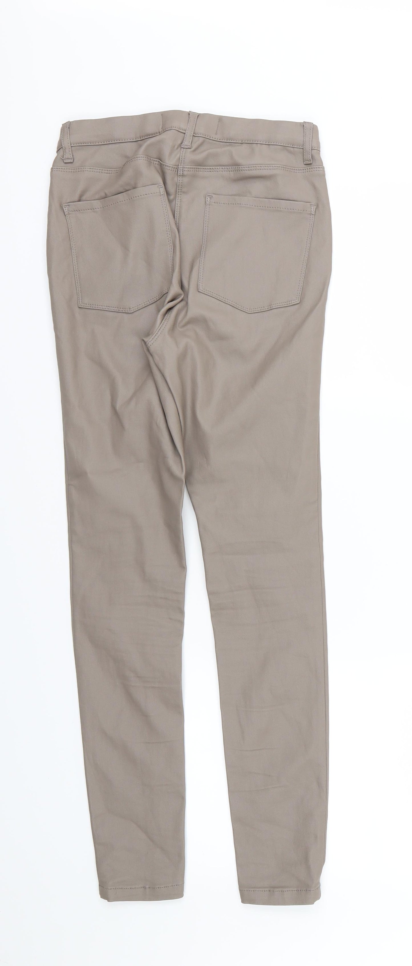 NEXT Womens Beige   Jegging Jeans Size 8 L27 in - Leather Effect
