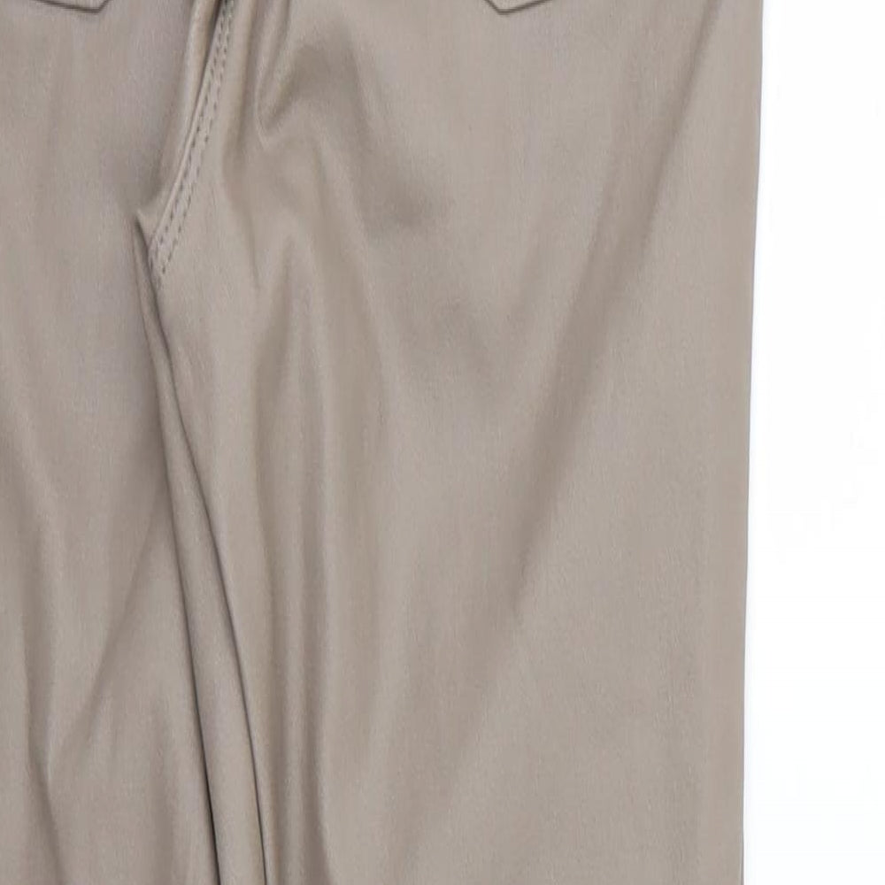 NEXT Womens Beige   Jegging Jeans Size 8 L27 in - Leather Effect