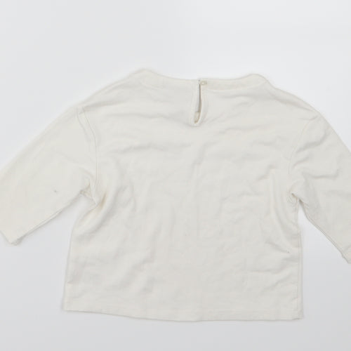 Matalan Girls White  Jersey Cropped T-Shirt Size 5 Years  - Whatever