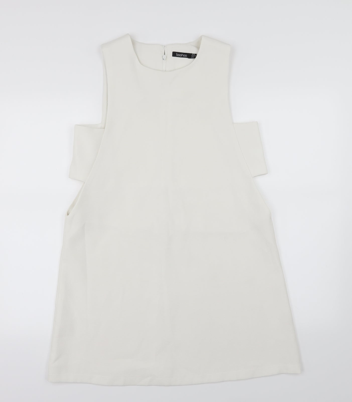 Boohoo Womens White   Skater Dress  Size 10