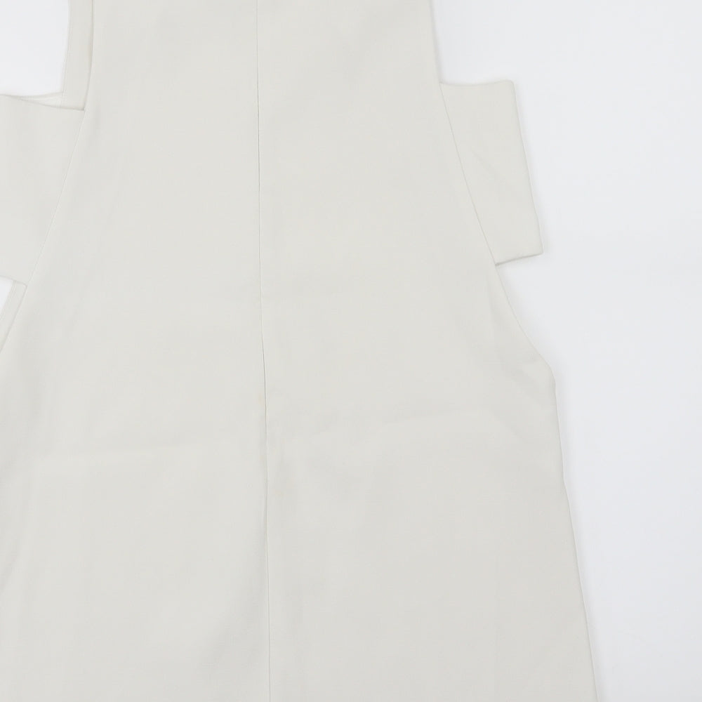 Boohoo Womens White   Skater Dress  Size 10