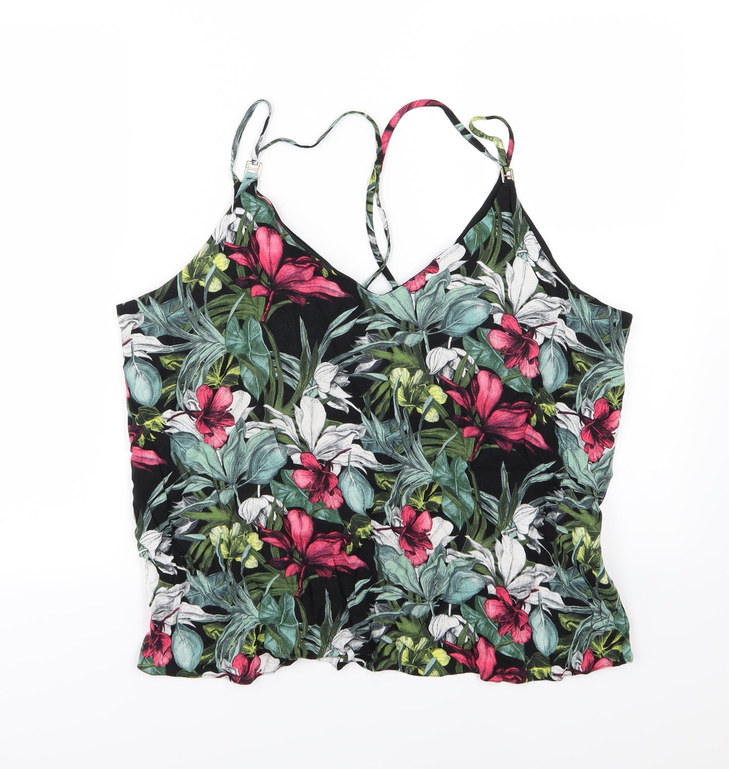 Dorothy Perkins Womens Multicoloured Floral Jersey Basic Tank Size 18