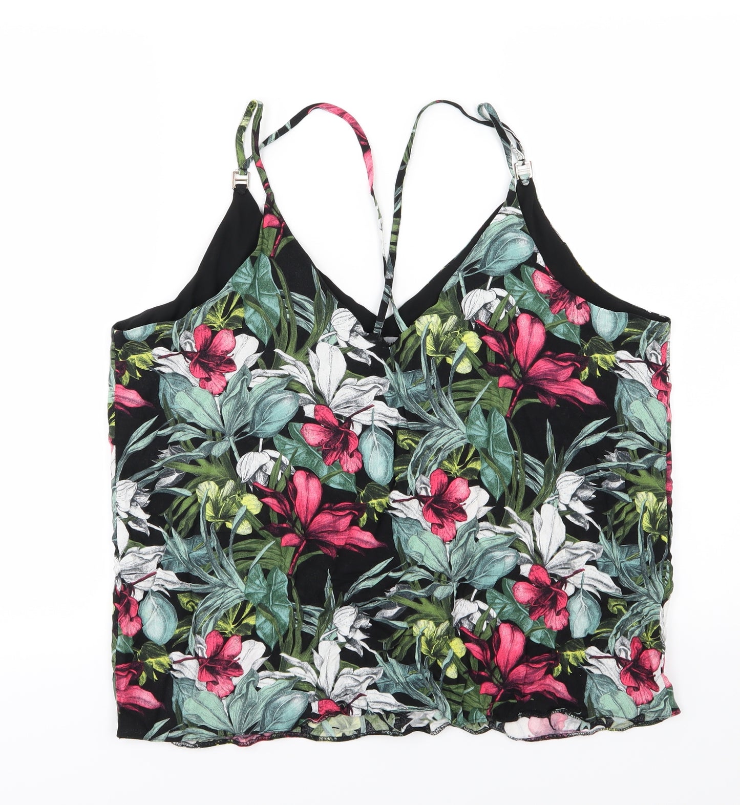 Dorothy Perkins Womens Multicoloured Floral Jersey Basic Tank Size 18