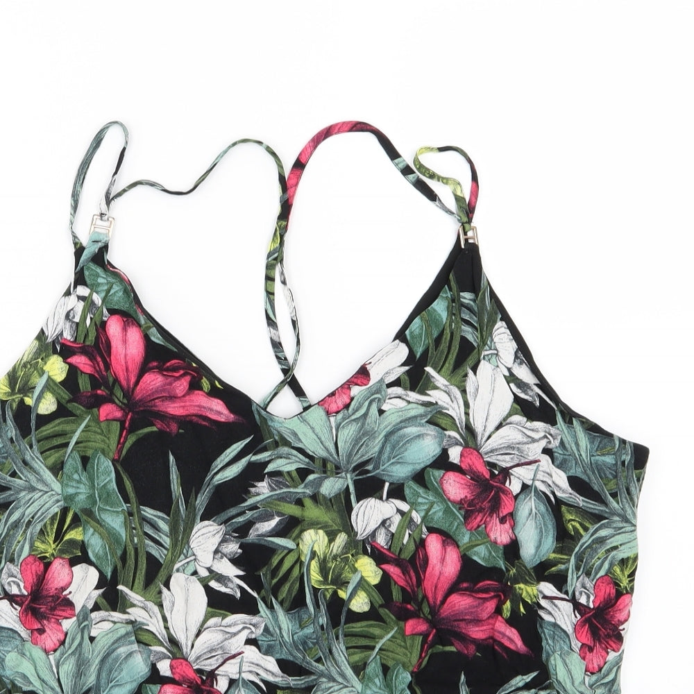 Dorothy Perkins Womens Multicoloured Floral Jersey Basic Tank Size 18