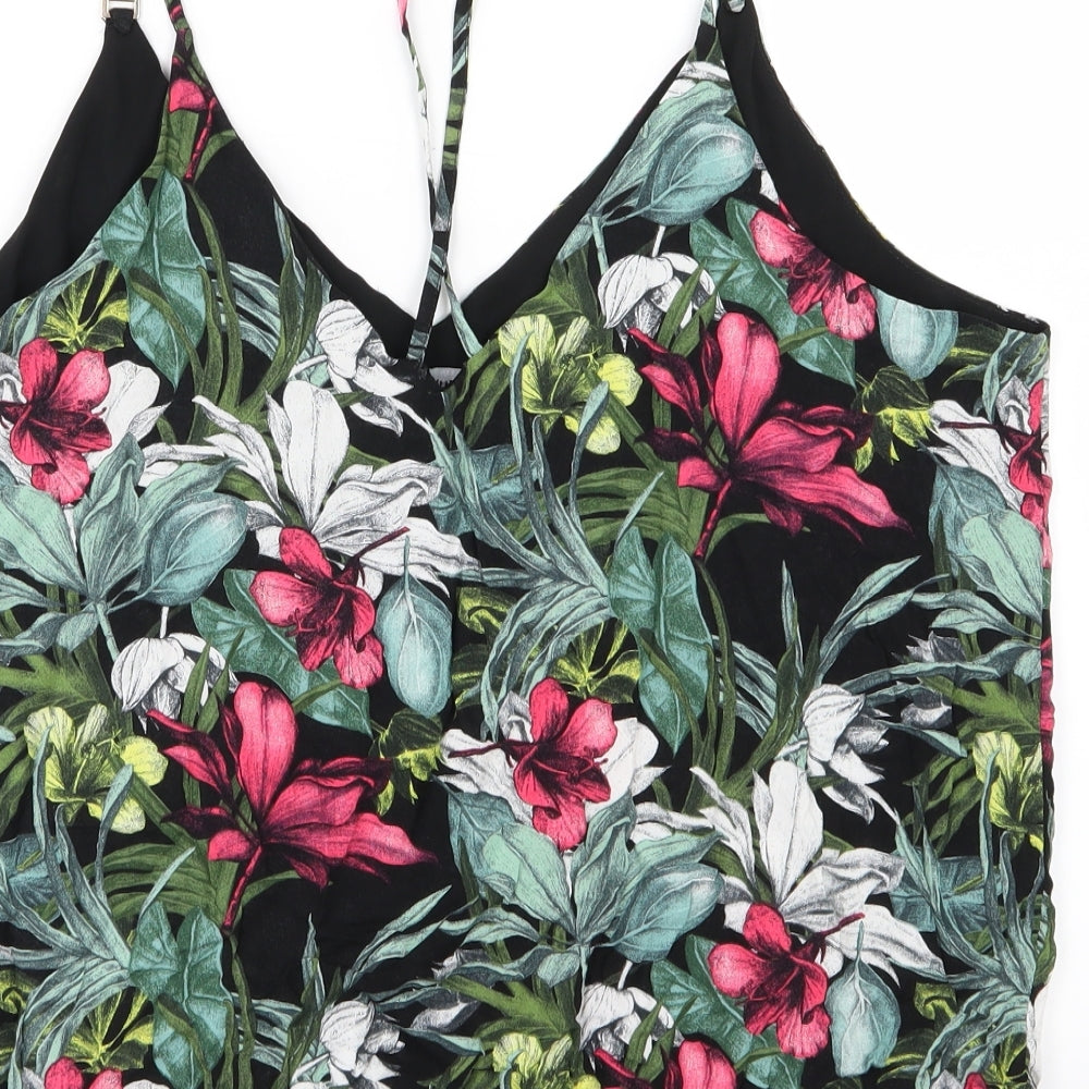 Dorothy Perkins Womens Multicoloured Floral Jersey Basic Tank Size 18