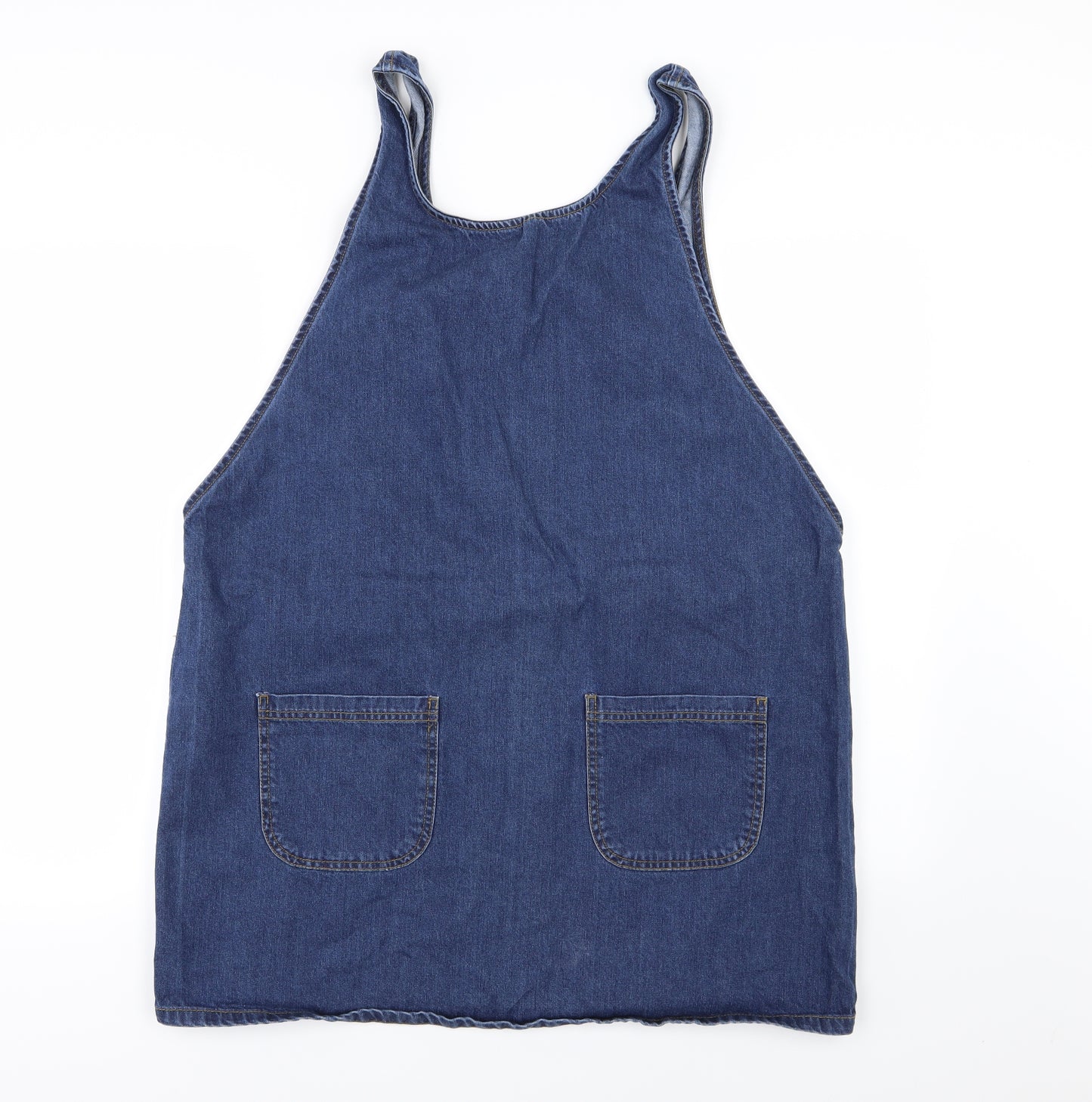 New Look Womens Blue  Denim Pinafore/Dungaree Dress  Size 16