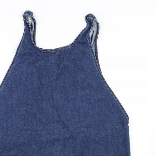 New Look Womens Blue  Denim Pinafore/Dungaree Dress  Size 16