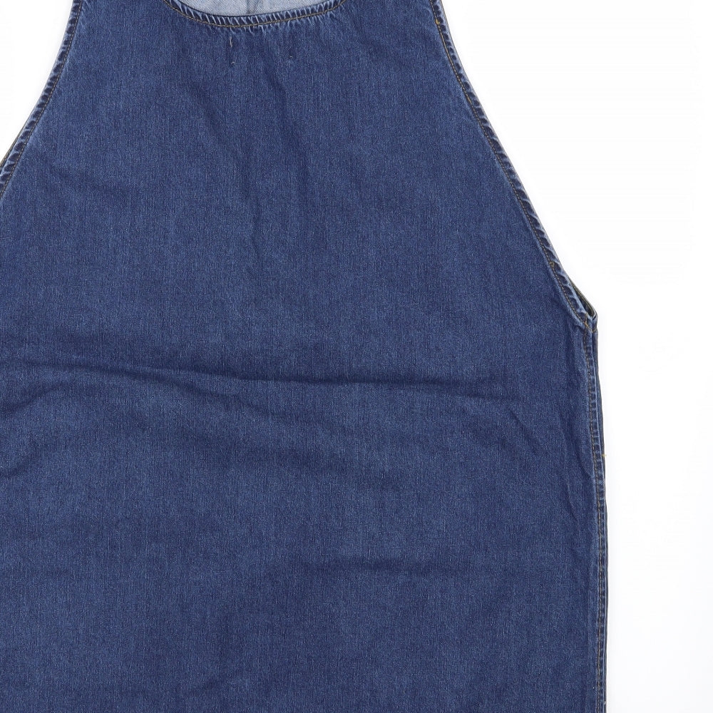 New Look Womens Blue  Denim Pinafore/Dungaree Dress  Size 16