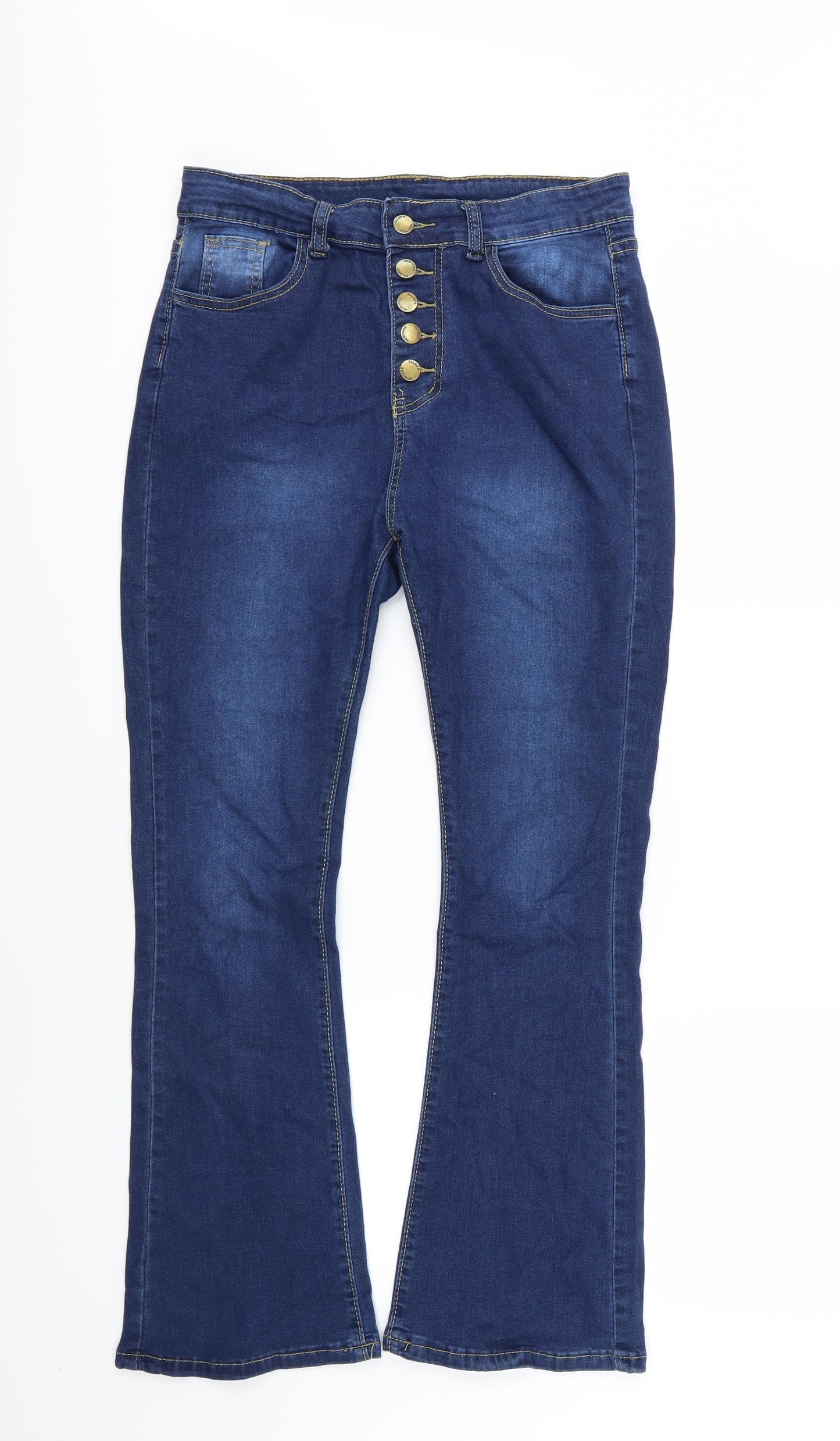 Falmer Heritage Womens Blue  Denim Bootcut Jeans Size L L28 in
