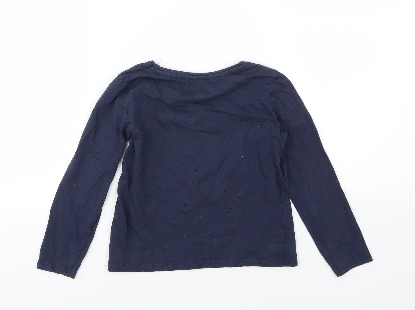 Primark Girls Blue  Jersey Basic T-Shirt Size 6-7 Years  - Anything is possible