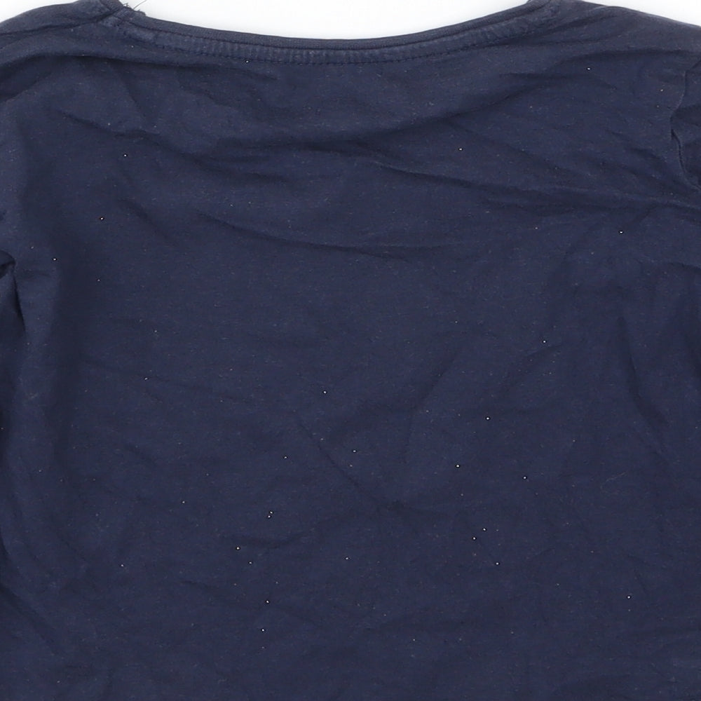 Primark Girls Blue  Jersey Basic T-Shirt Size 6-7 Years  - Anything is possible