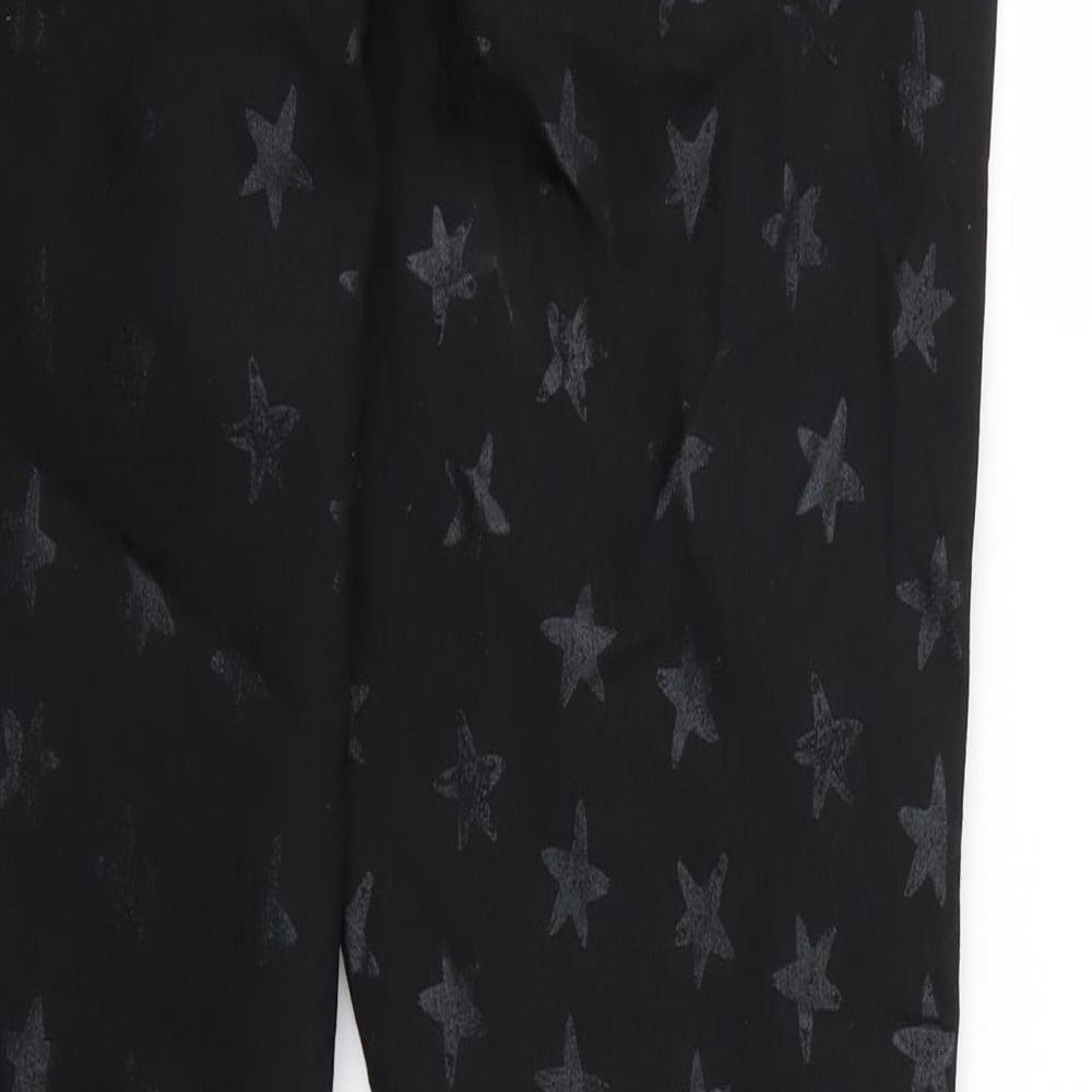 George Womens Black  Denim Skinny Jeans Size 14 L28 in - Star print