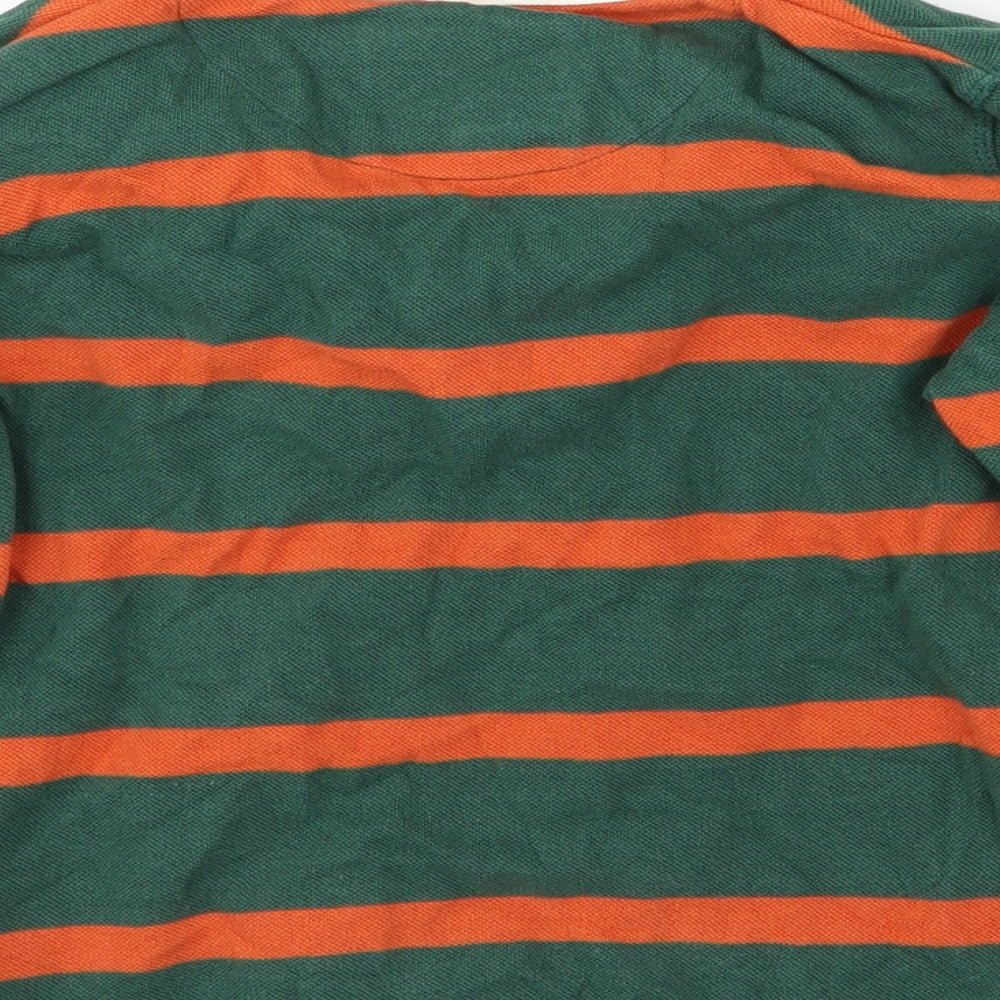 John Lewis Boys Green Striped  Pullover Sweatshirt Size 6 Years