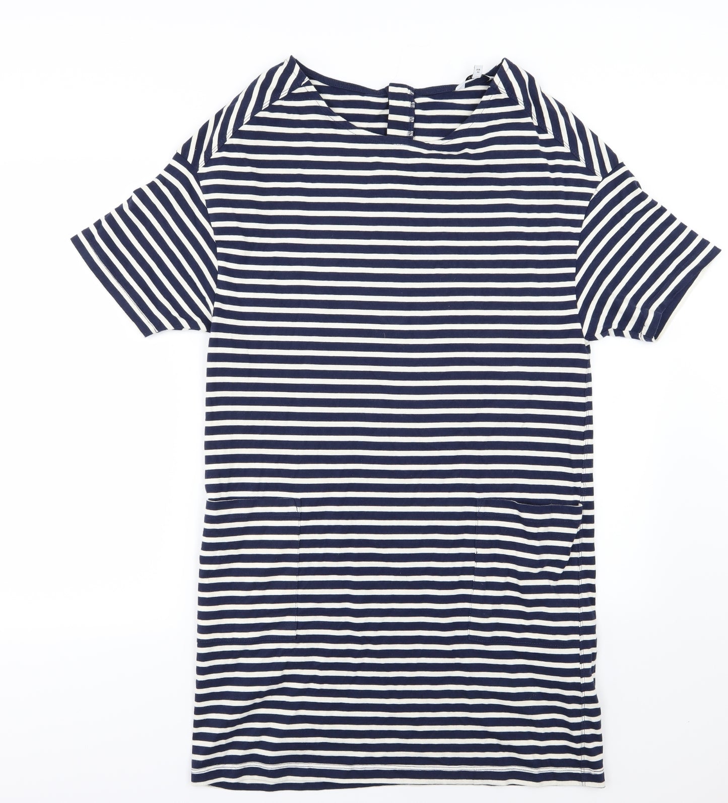 NEXT Womens Blue Striped Jersey T-Shirt Dress  Size 12