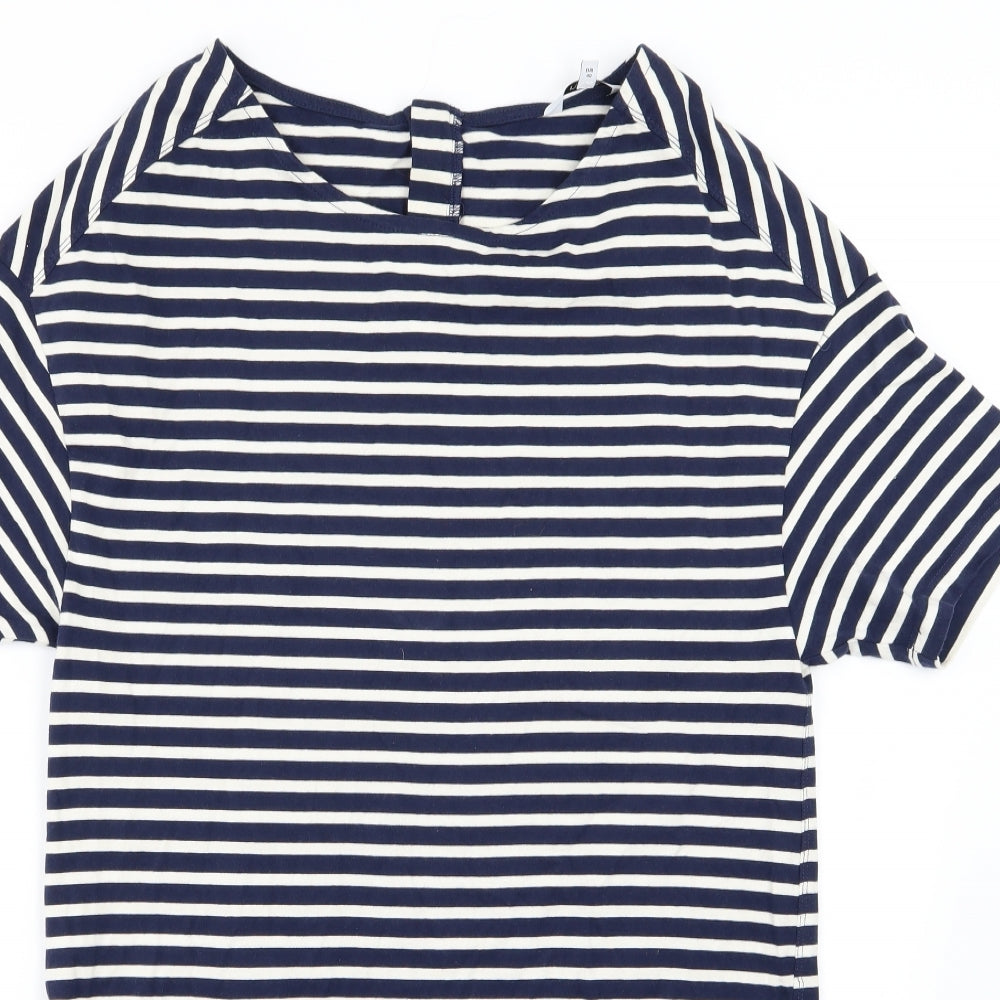 NEXT Womens Blue Striped Jersey T-Shirt Dress  Size 12