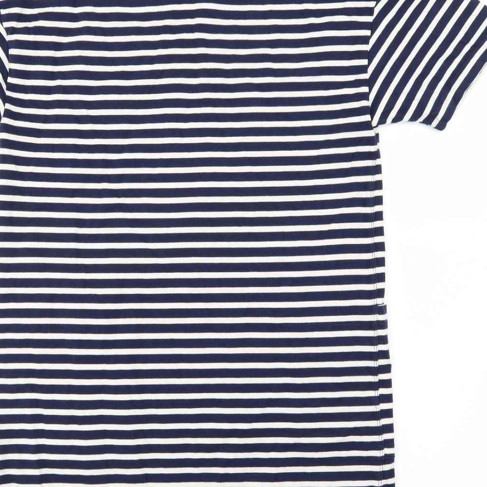 NEXT Womens Blue Striped Jersey T-Shirt Dress  Size 12