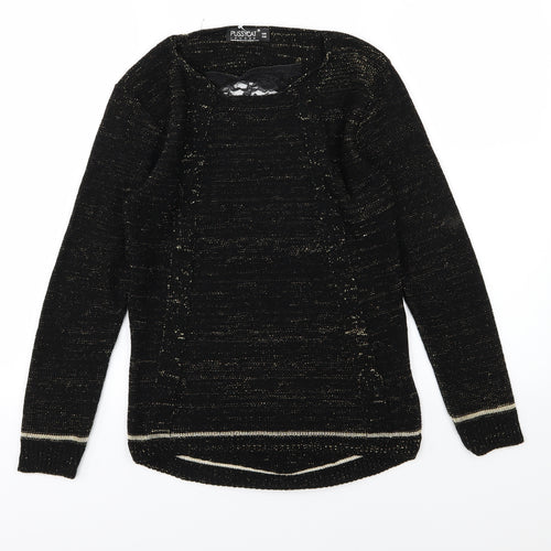 Pussycat London Womens Black  Knit Pullover Jumper One Size