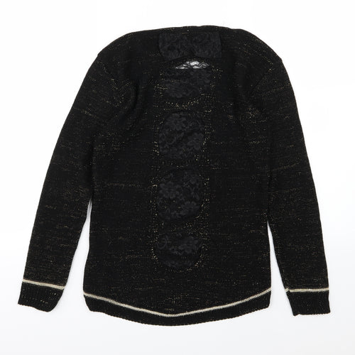 Pussycat London Womens Black  Knit Pullover Jumper One Size