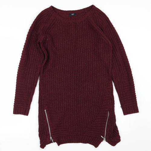 F&F Womens Purple  Knit Jumper Dress  Size 8