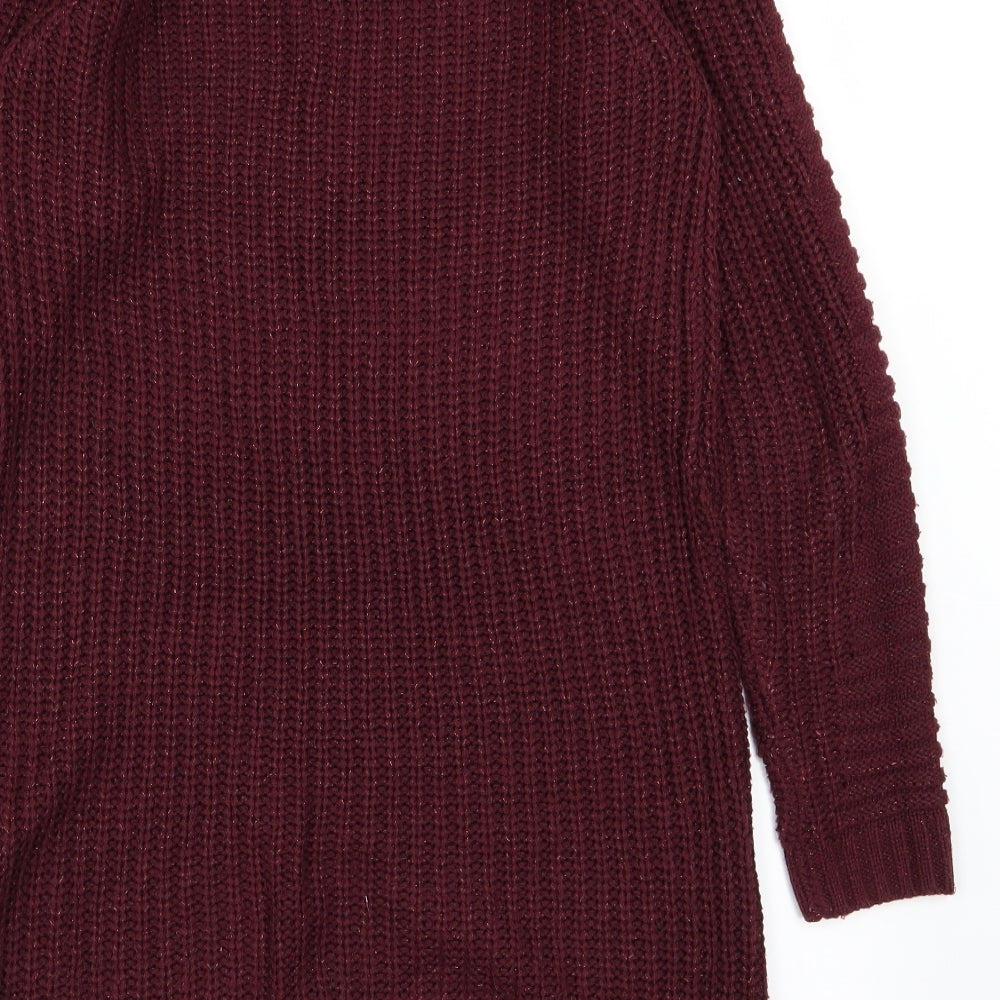 F&F Womens Purple  Knit Jumper Dress  Size 8