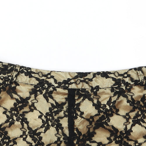 Primark Womens Gold Floral  Skimmer Shorts Size 12