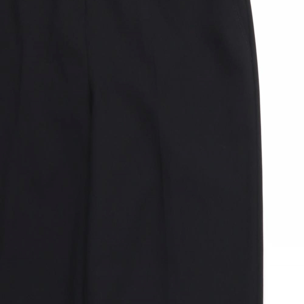Peacocks Womens Black  Rayon Trousers  Size 12 L28 in