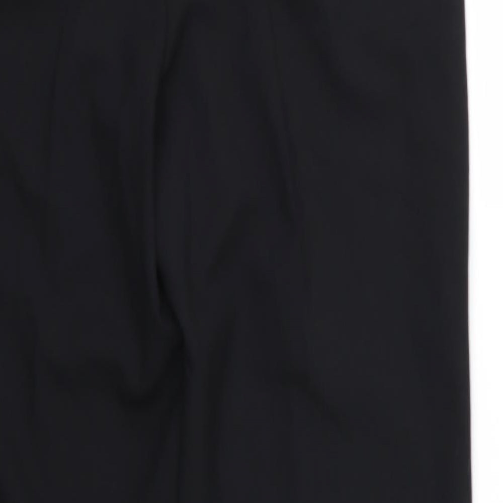 Peacocks Womens Black  Rayon Trousers  Size 12 L28 in