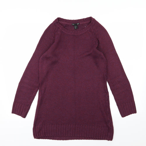 H&M Womens Purple  Knit Pullover Jumper Size XS