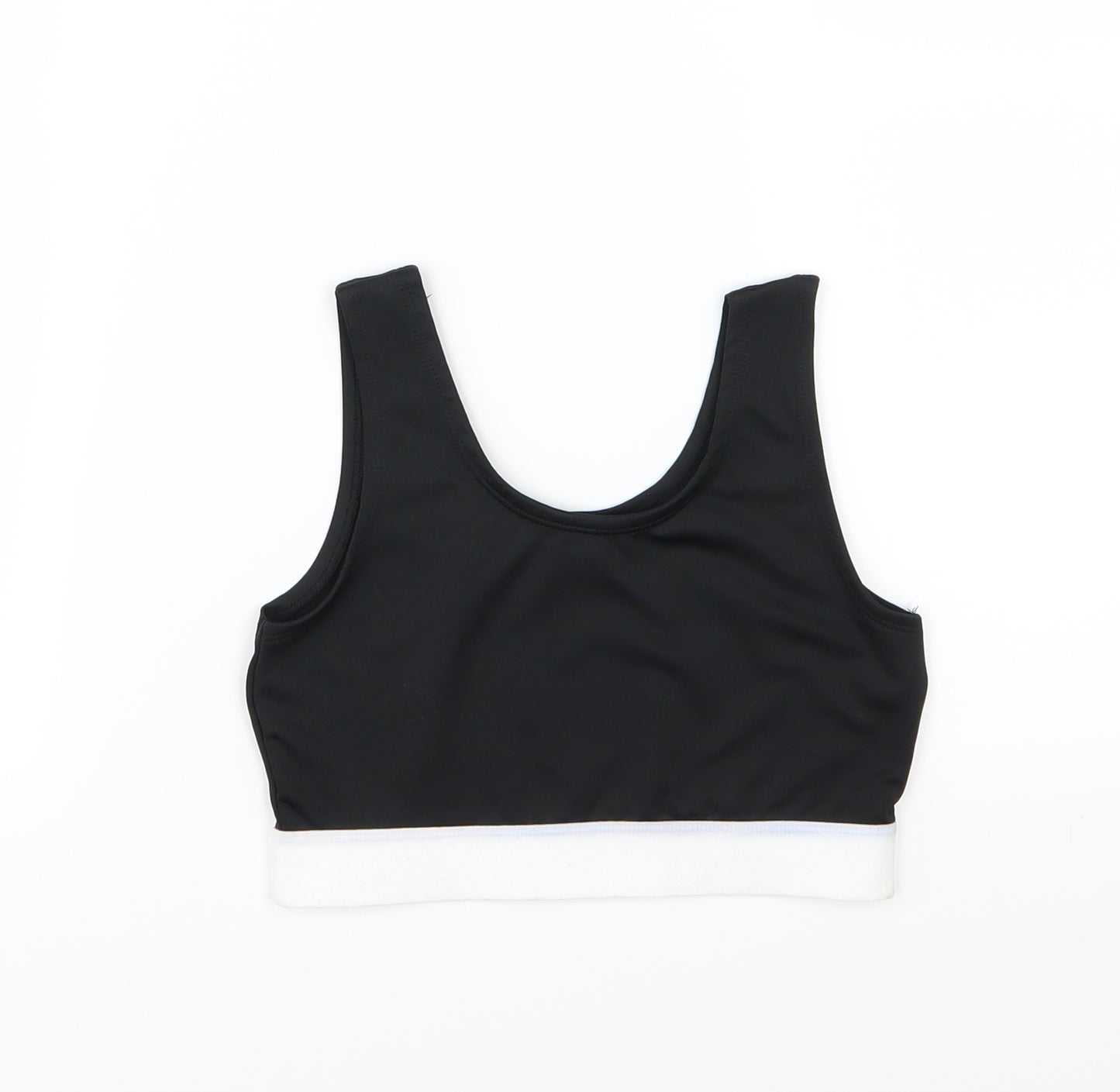 Skinnyfit Girls Black   Cropped Tank Size 9-10 Years