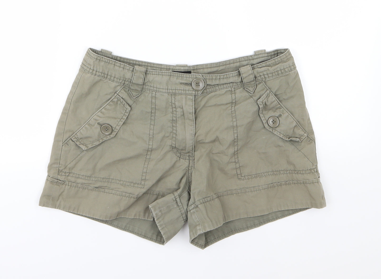 H&M Womens Green   Cargo Shorts Size 30 in