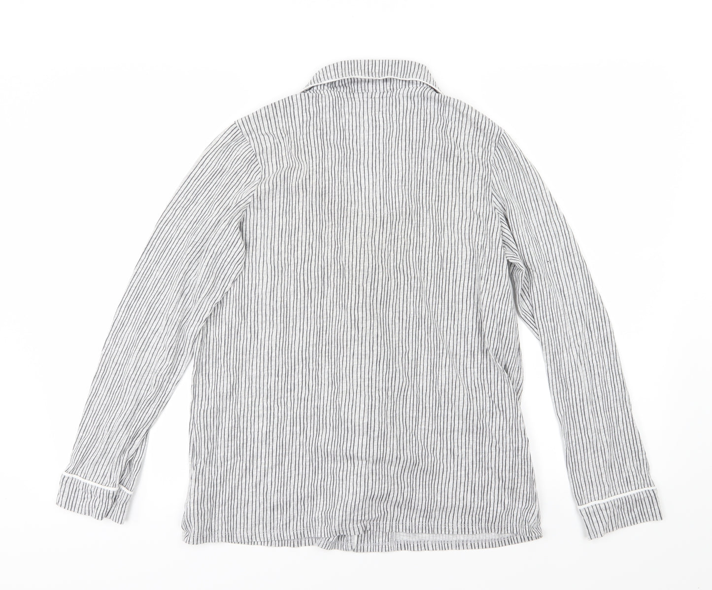 DKNY Womens Grey Striped Jersey Top Pyjama Top Size S