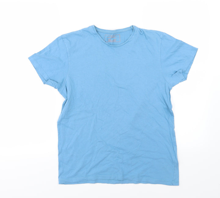 Zara Mens Blue Jersey T-Shirt Size M