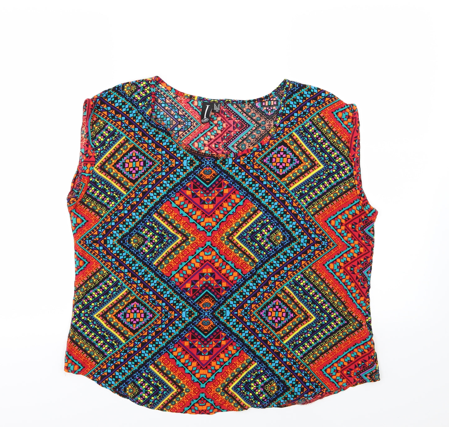 Izabel Womens Multicoloured Geometric  Basic Blouse Size 16