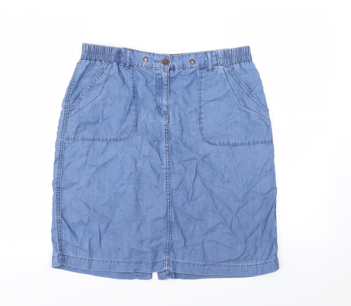 Bonmarché Womens Blue  Denim A-Line Skirt Size 10