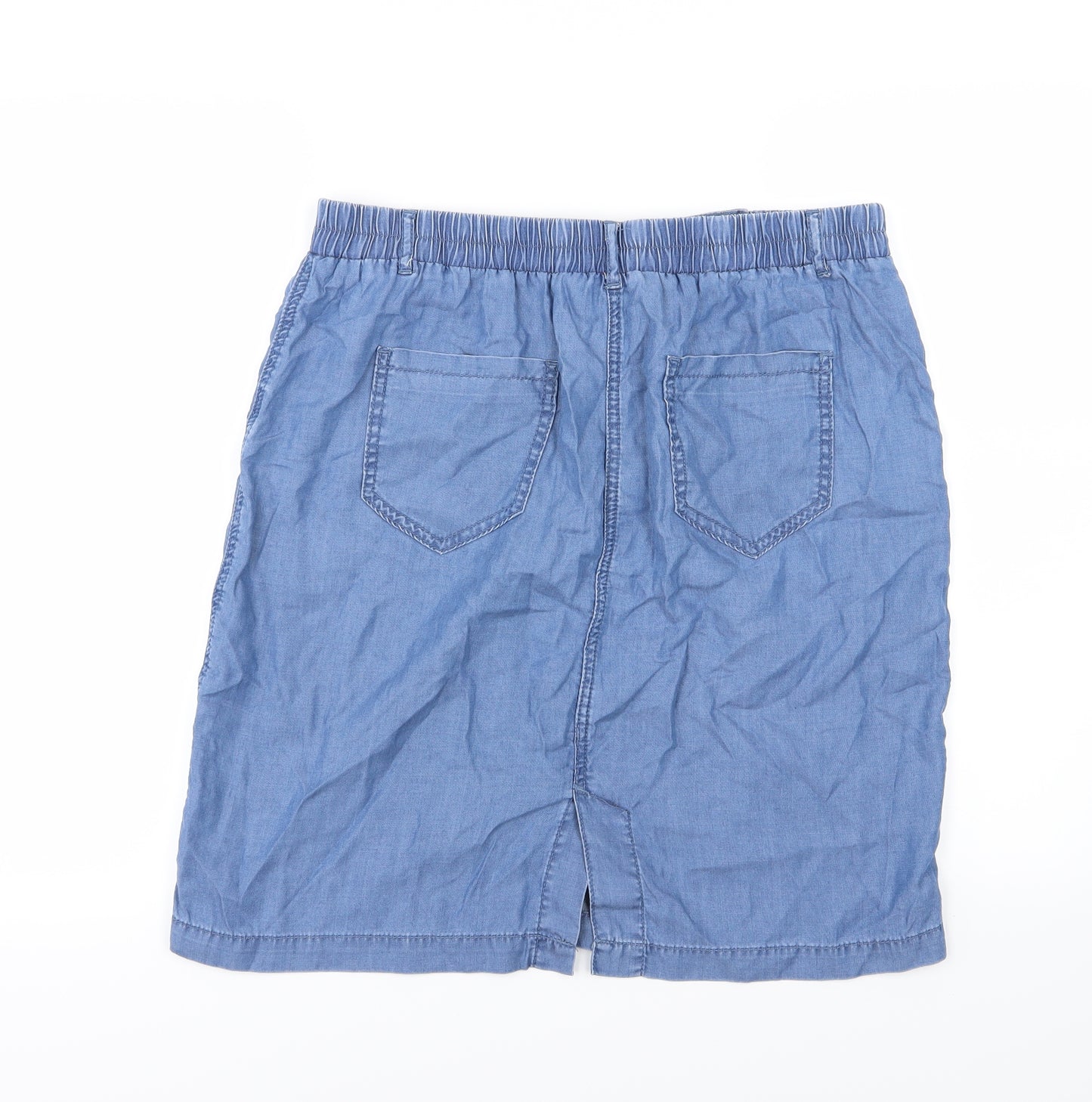 Bonmarché Womens Blue  Denim A-Line Skirt Size 10