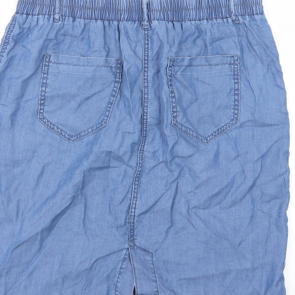 Bonmarché Womens Blue  Denim A-Line Skirt Size 10