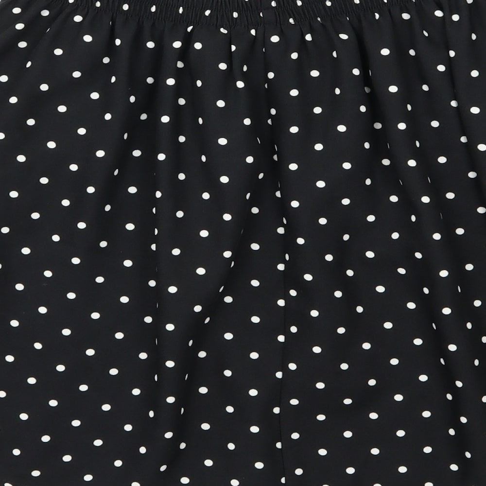 Sag Harbor Womens Black Polka Dot  A-Line Skirt Size M