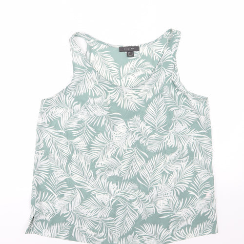 Primark Womens Green  Chiffon Camisole Blouse Size 14  - leaf print