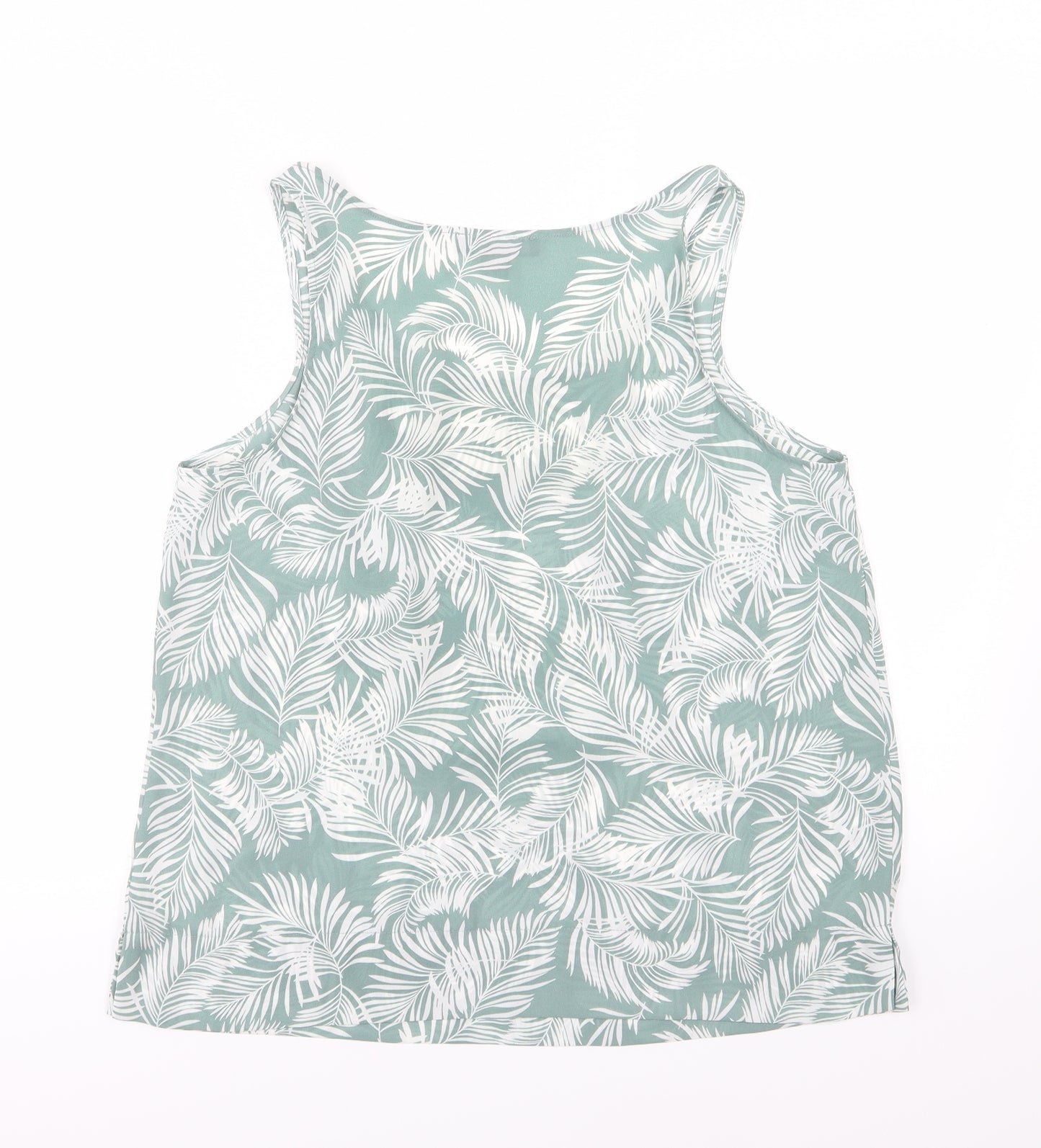 Primark Womens Green  Chiffon Camisole Blouse Size 14  - leaf print