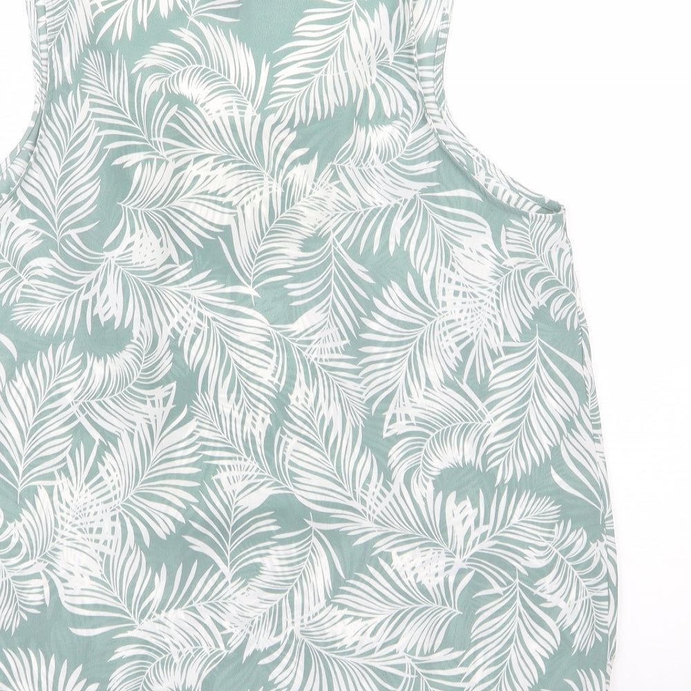 Primark Womens Green  Chiffon Camisole Blouse Size 14  - leaf print