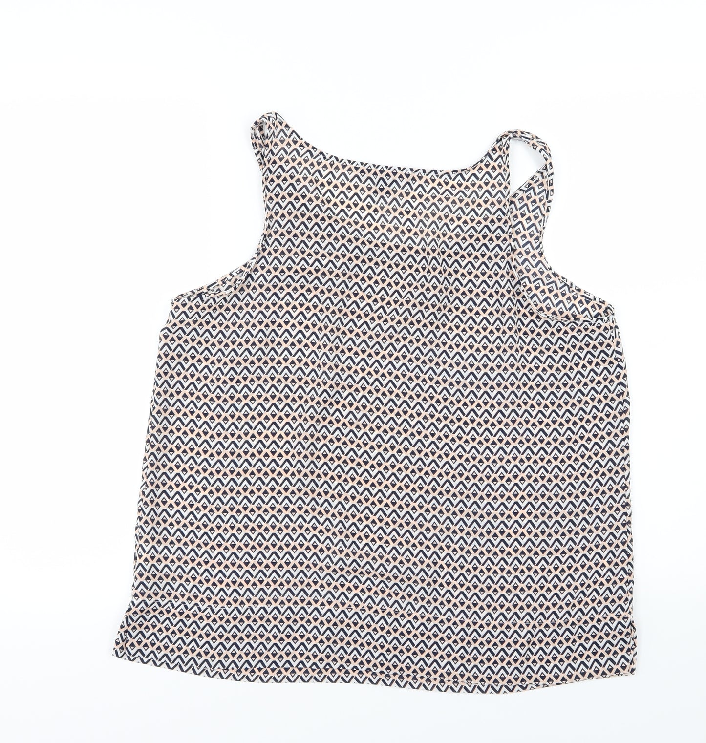 Primark Womens Multicoloured Geometric Chiffon Camisole Blouse Size 14