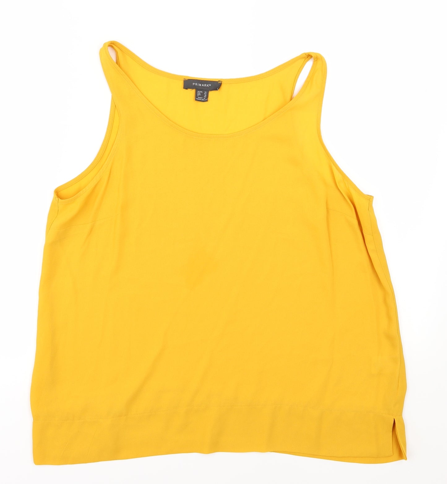 Primark Womens Yellow  Chiffon Camisole Blouse Size 14