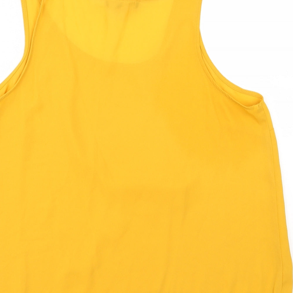 Primark Womens Yellow  Chiffon Camisole Blouse Size 14