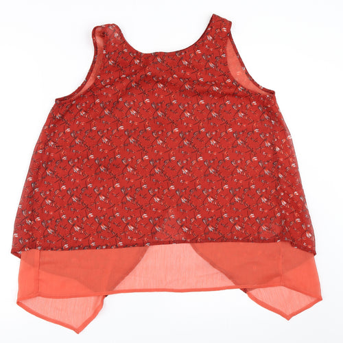 Preworn Womens Red   Basic Blouse Size 10